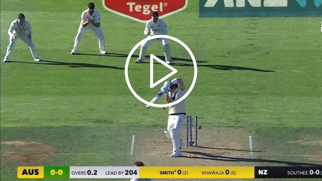 [Watch] Steve Smith Devastated As Tim Southee Castles Him For A Three-Ball Duck